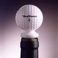 Tee Time White Acrylic Golf Ball Stopper